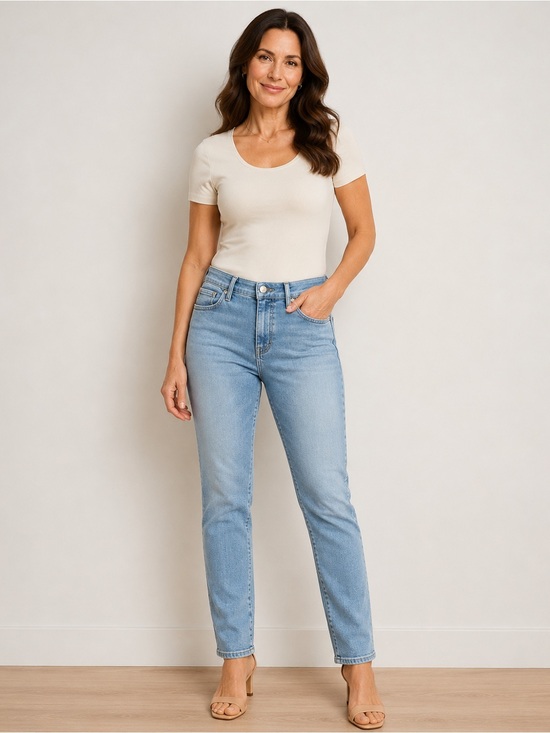 NYDJ Denim - NYDJ Classic Slimming Straight Leg Jeans in Light Blue